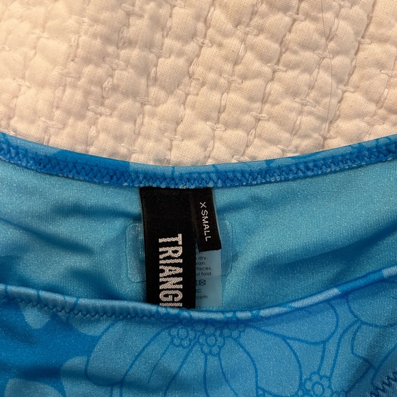 Blue Flower Print Triangl Bottoms - Picture 2 of 3